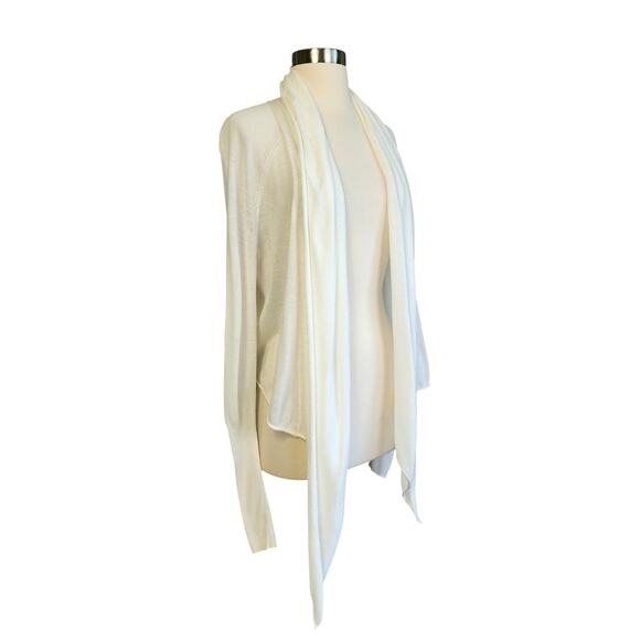 Soma Weekend Womens Convertible Sweater Wrap Size Medium White Lightweight - Picture 3 of 13
